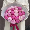 Розовый микс из 25 пионов